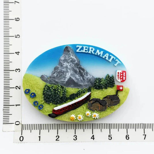 Switzerland Fridge Magnets tourist Souvenir Basel Zermatt Matterhorn Swiss Lucerne Jungfrau Cuckoo Clock Refrigerator Stickers - Grand Goldman