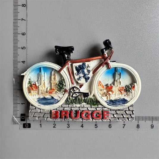 Switzerland Amsterdam Netherlands Holland Italy Germany Greece travel souvenir bicycle crafts Fridge Magnet c - Grand Goldman