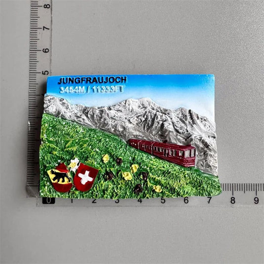 Switzerland Fridge Magnets tourist Souvenir Basel Zermatt Matterhorn Swiss Lucerne Jungfrau Cuckoo Clock Refrigerator Stickers - Grand Goldman