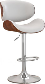 Swivel Bar Stools Set of 2 for Kitchen Counter, Adjustable Bentwood Barstools, Modern PU Leather Upholstered Bar Chair with Back and Footrest, for Bar, Kitchen, Dining Room, Black - Grand Goldman