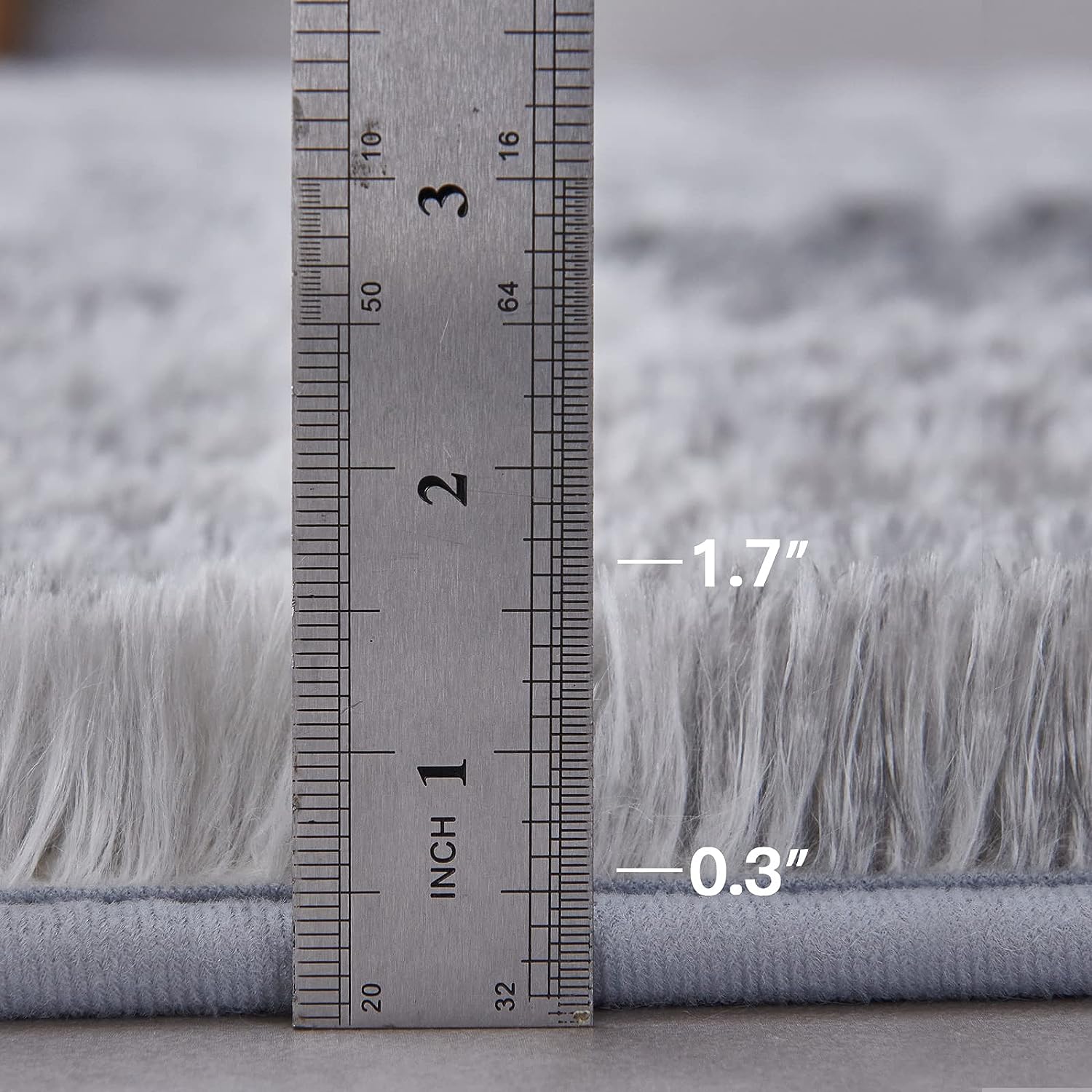 TABAYON Shag Area Rug, 5x7 Ft Tie-Dyed Light Grey Upgrade Anti-Skid Durable Rectangular Cozy High Pile Soft Throw Rug for Nursery/ Living Room - Grand Goldman