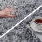 TABAYON Shag Area Rug, 5x7 Ft Tie-Dyed Light Grey Upgrade Anti-Skid Durable Rectangular Cozy High Pile Soft Throw Rug for Nursery/ Living Room - Grand Goldman