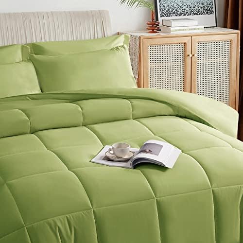 TAIMIT Full Size Comforter Set - 7 Pieces, Bed in a Bag Bedding Sets with All Season Soft Quilted Warm Fluffy Reversible Comforter,Flat Sheet,Fitted Sheet,2 Pillow Shams,2 Pillowcases,Dark Grey - Grand Goldman