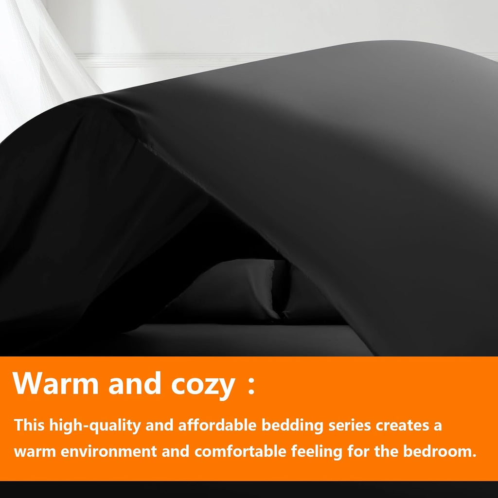 TAIMIT Full Size Comforter Set - 7 Pieces, Bed in a Bag Bedding Sets with All Season Soft Quilted Warm Fluffy Reversible Comforter,Flat Sheet,Fitted Sheet,2 Pillow Shams,2 Pillowcases,Dark Grey - Grand Goldman