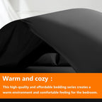 TAIMIT Full Size Comforter Set - 7 Pieces, Bed in a Bag Bedding Sets with All Season Soft Quilted Warm Fluffy Reversible Comforter,Flat Sheet,Fitted Sheet,2 Pillow Shams,2 Pillowcases,Dark Grey - Grand Goldman