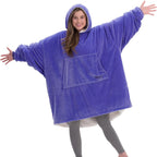 THE COMFY Original | Oversized Microfiber & Sherpa Wearable Blanket, Seen On Shark Tank, One Size Fits All (Blue) - Grand Goldman