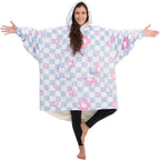 THE COMFY Original | Oversized Microfiber & Sherpa Wearable Blanket, Seen On Shark Tank, One Size Fits All (Blue) - Grand Goldman