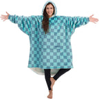 THE COMFY Original | Oversized Microfiber & Sherpa Wearable Blanket, Seen On Shark Tank, One Size Fits All (Blue) - Grand Goldman