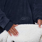 THE COMFY Original | Oversized Microfiber & Sherpa Wearable Blanket, Seen On Shark Tank, One Size Fits All (Blue) - Grand Goldman