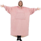 THE COMFY Original | Oversized Microfiber & Sherpa Wearable Blanket, Seen On Shark Tank, One Size Fits All (Blush) - Grand Goldman