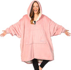 THE COMFY Original | Oversized Microfiber & Sherpa Wearable Blanket, Seen On Shark Tank, One Size Fits All (Blush) - Grand Goldman