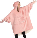 THE COMFY Original | Oversized Microfiber & Sherpa Wearable Blanket, Seen On Shark Tank, One Size Fits All (Blush) - Grand Goldman