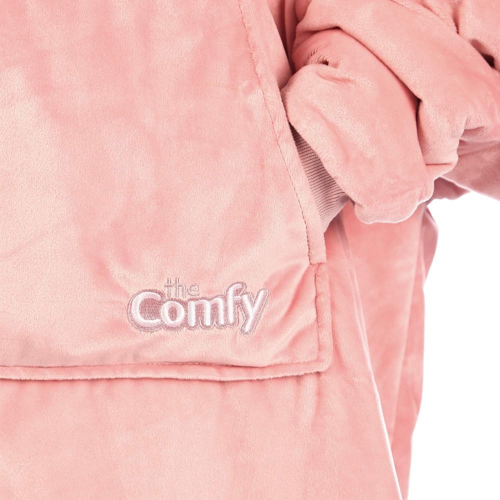 THE COMFY Original | Oversized Microfiber & Sherpa Wearable Blanket, Seen On Shark Tank, One Size Fits All (Blush) - Grand Goldman