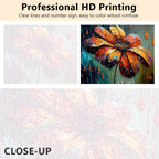 TUMOVO Flowers Paint by Numbers, Abstraction Oil Painting for Adults Kids Paint by Number, Plants Paint by Numbers with Brushes and Pigment for Home Wall Decor, 16x20 Inch, Frameless - Grand Goldman