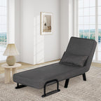 TYBOATLE Sleep Chair Bed, Comfy Convertible Sleeper Chairs for Adults, 5 in 1 Folding Sofa Bed with 5-Position Adjustable Backrest & Pillow, Cozy Small Chair Couch for Small Spaces, Office (Dark Grey) - Grand Goldman