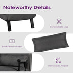 TYBOATLE Sleep Chair Bed, Comfy Convertible Sleeper Chairs for Adults, 5 in 1 Folding Sofa Bed with 5-Position Adjustable Backrest & Pillow, Cozy Small Chair Couch for Small Spaces, Office (Dark Grey) - Grand Goldman