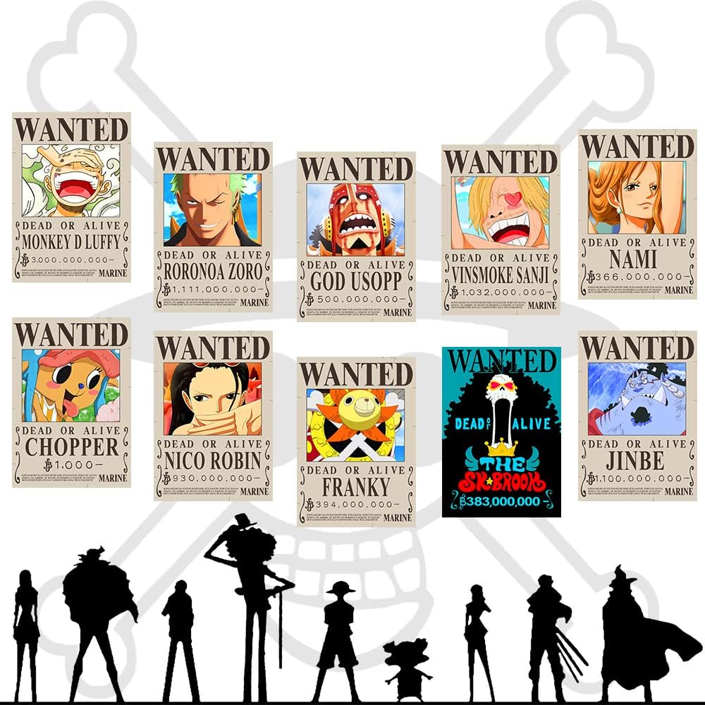 TYZZHOA 25PCS Anime [OP] Wanted Posters 30×21cm, New Bounty Edition, Straw Hat Pirates Crew Nika Luffy 3 Billion, Zoro, Sanji, [OP] Anime Gifts - Grand Goldman