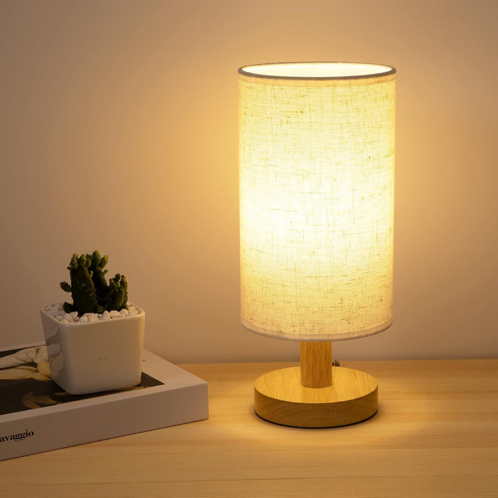Table Lamp for Bedroom - Small Beside Lamps for Night Stands Home Office - Minimalist Design Warm Light Mini Boho Lamp - Fits in Kids,Living,Nursey Room,College Dorm - Awesome Gift Choice - Grand Goldman