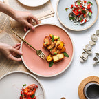 Tableware Morandi Dishes Set Ceramic Style Plate - Grand Goldman