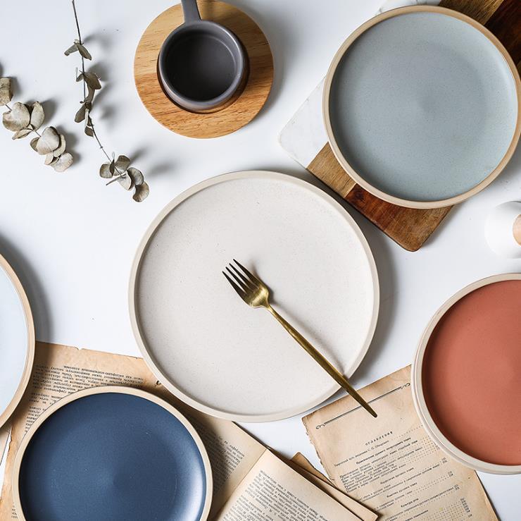 Tableware Morandi Dishes Set Ceramic Style Plate - Grand Goldman