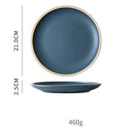 Tableware Morandi Dishes Set Ceramic Style Plate - Grand Goldman