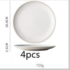 Tableware Morandi Dishes Set Ceramic Style Plate - Grand Goldman