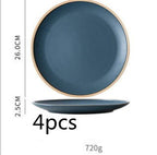 Tableware Morandi Dishes Set Ceramic Style Plate - Grand Goldman