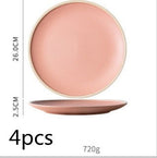 Tableware Morandi Dishes Set Ceramic Style Plate - Grand Goldman