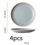 Tableware Morandi Dishes Set Ceramic Style Plate - Grand Goldman