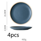 Tableware Morandi Dishes Set Ceramic Style Plate - Grand Goldman