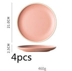 Tableware Morandi Dishes Set Ceramic Style Plate - Grand Goldman