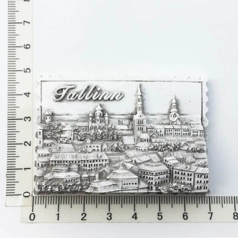 Tallinn Estonia fridge magnets tourist souvenir 3D Resin Crafts Magnetic Refrigerator Stickers Collection Decoration Gifts - Grand Goldman