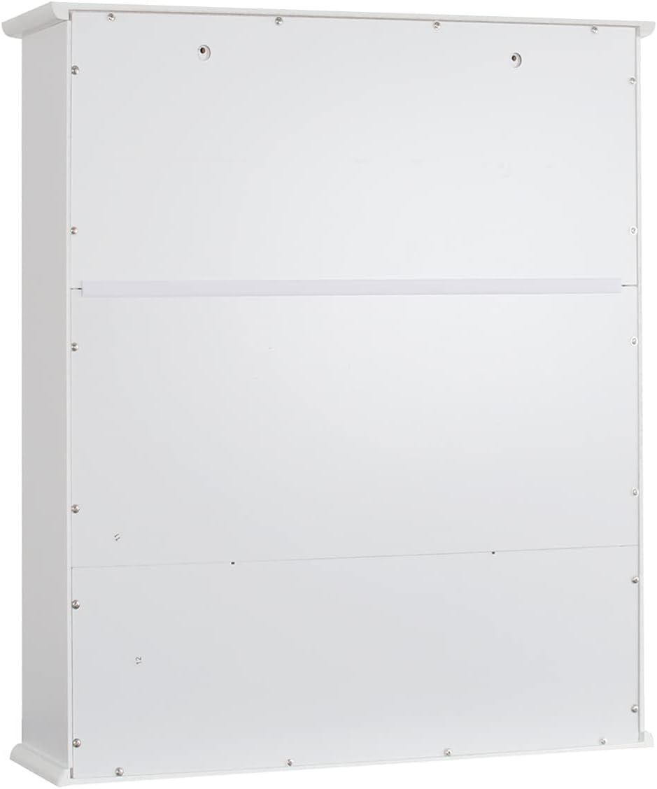 TaoHFE Bathroom Wall Cabinet with 2 Door Adjustable Shelves,Over The Toilet Storage White Wall Mounted Medicine Cabinets for Bathroom Laundry Room Kitchen - Grand Goldman