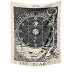 Tarot Card Destiny Astrology Divination Retro Tapestry Wall Tapestry - Grand Goldman