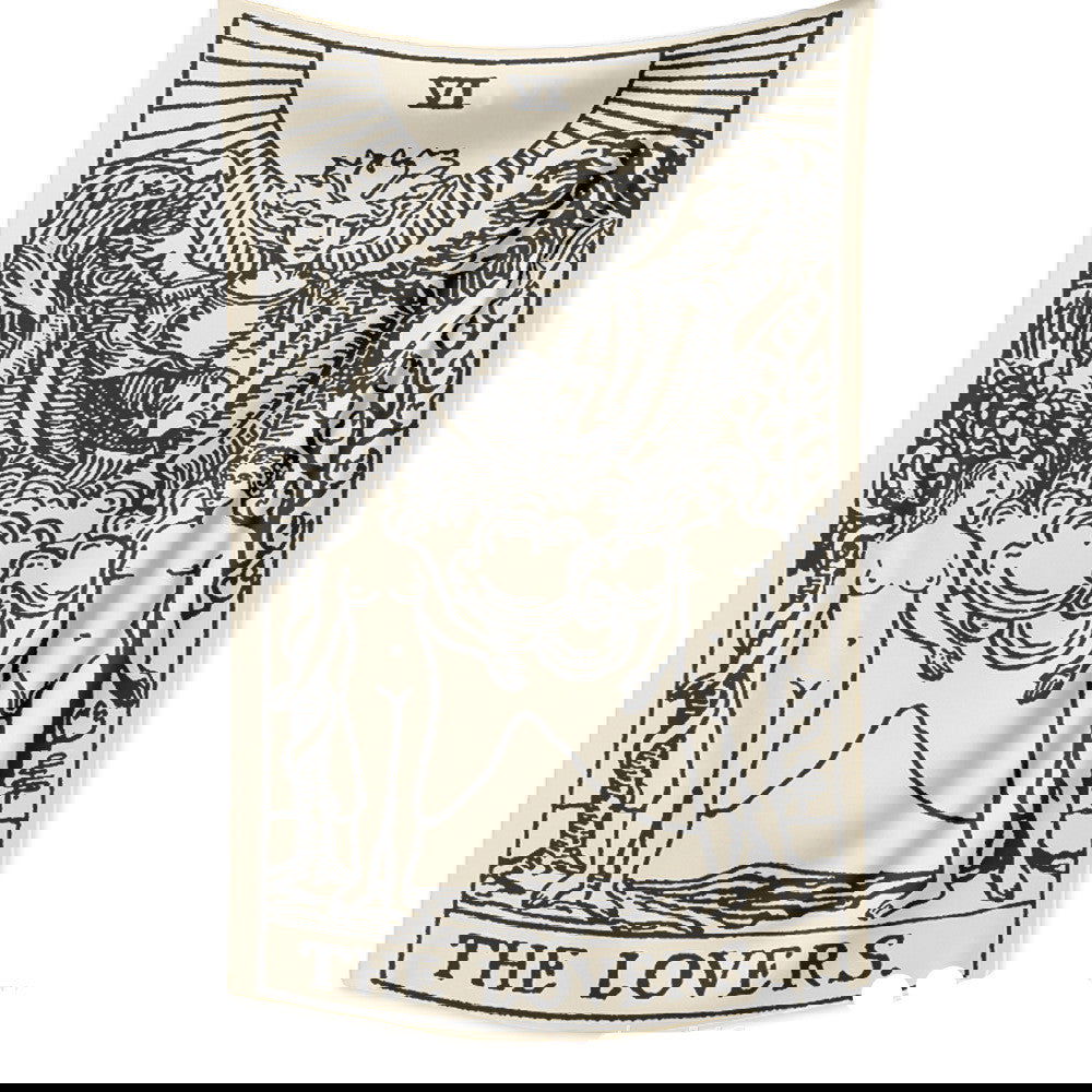 Tarot Card Destiny Astrology Divination Retro Tapestry Wall Tapestry - Grand Goldman