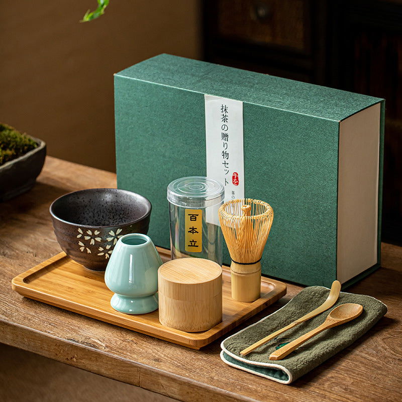 Tea Bowl Matcha Brushing Tea Tool Set Japanese Gift Box - Grand Goldman