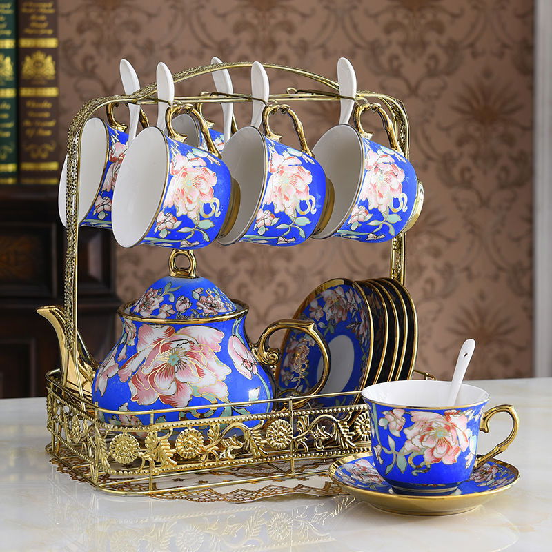 Tea Set Afternoon Tea Coffee Dessert Tableware 15 Pieces - Grand Goldman