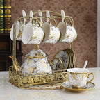 Tea Set Afternoon Tea Coffee Dessert Tableware 15 Pieces - Grand Goldman