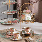 Tea Set Afternoon Tea Coffee Dessert Tableware 15 Pieces - Grand Goldman