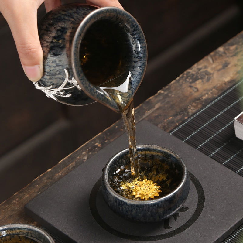 Tea Set Jianzhan Tea Cup Gift Ceramic Kung - Grand Goldman