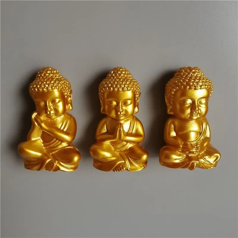 Thailand Golden Buddha Fridge Magnets 3d Cartoon Lovely Golden Angel Refrigerator Magnetic stickers Home Decoration Gift - Grand Goldman