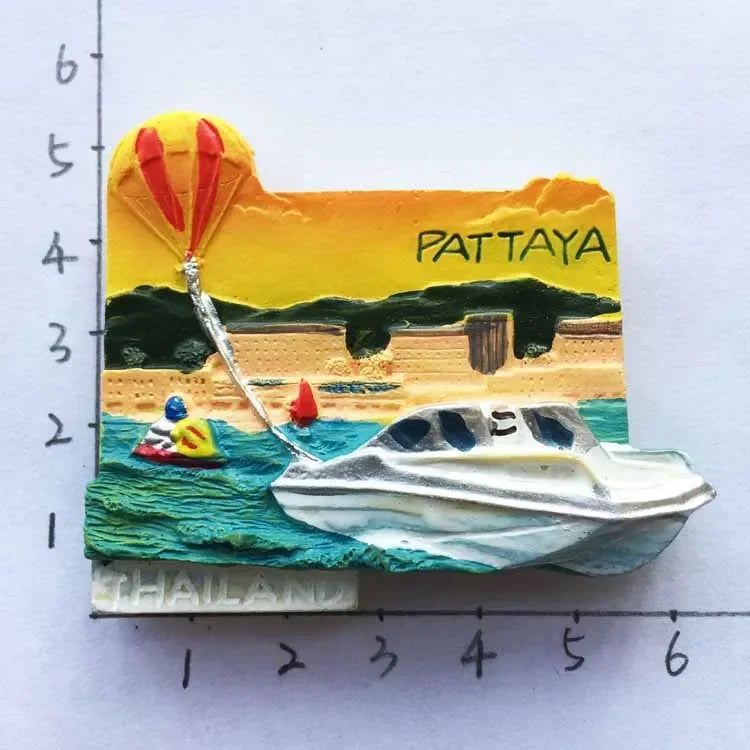 Thailand bangkok fridge magnets Tourism souvenir travel gifts Floating market chiangmai Phuket Magnetic Refrigerator Stickers - Grand Goldman