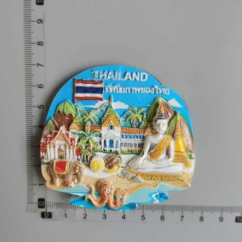 Thailand bangkok fridge magnets Tourism souvenir travel gifts Floating market chiangmai Phuket Magnetic Refrigerator Stickers - Grand Goldman