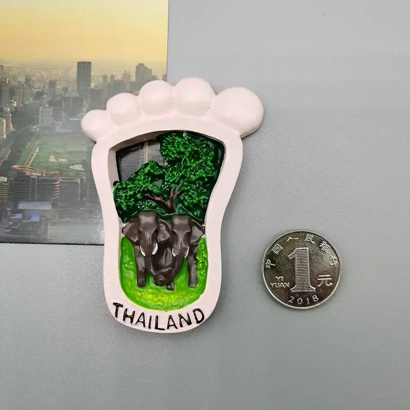 Thailand bangkok fridge magnets Tourism souvenir travel gifts Floating market chiangmai Phuket Magnetic Refrigerator Stickers - Grand Goldman