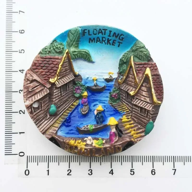 Thailand bangkok fridge magnets Tourism souvenir travel gifts Floating market chiangmai Phuket Magnetic Refrigerator Stickers - Grand Goldman