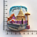 Thailand bangkok fridge magnets Tourism souvenir travel gifts Floating market chiangmai Phuket Magnetic Refrigerator Stickers - Grand Goldman