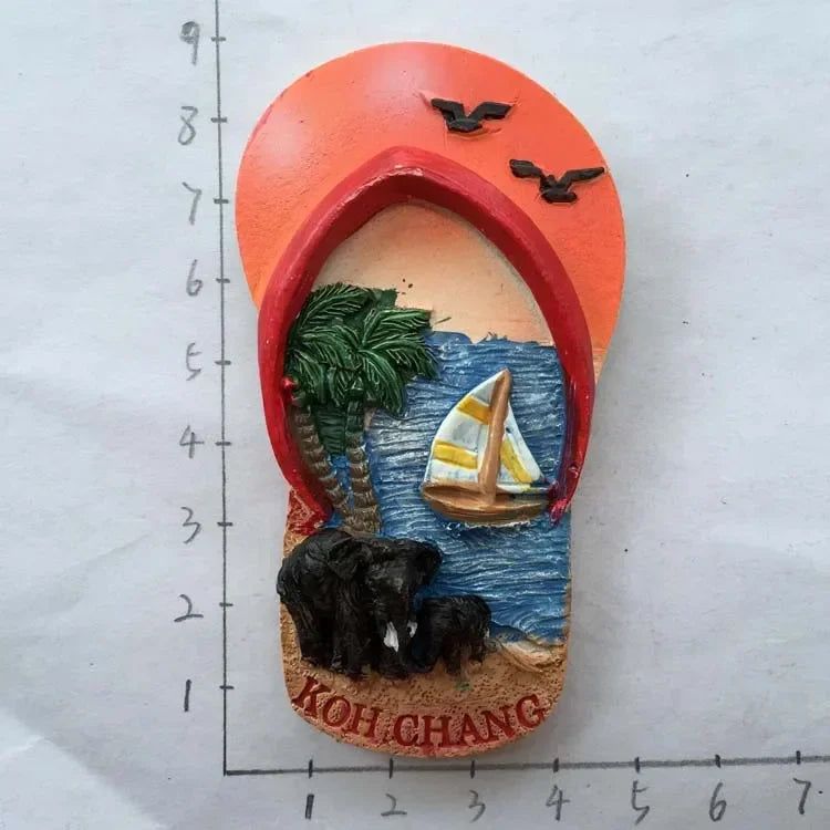 Thailand bangkok fridge magnets Tourism souvenir travel gifts Floating market chiangmai Phuket Magnetic Refrigerator Stickers - Grand Goldman