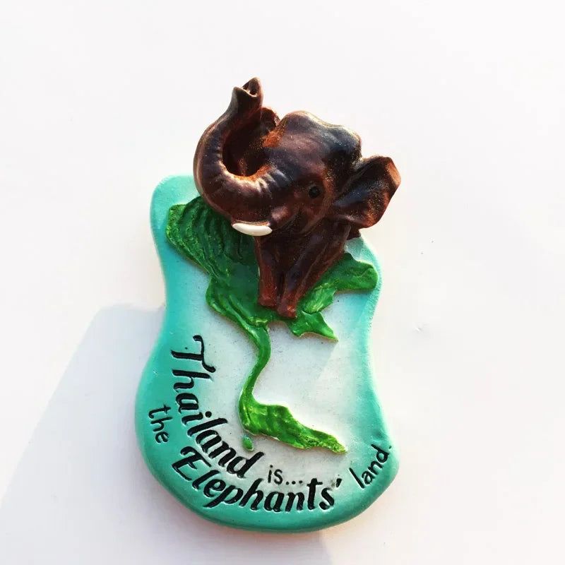 Thailand bangkok fridge magnets Tourism souvenir travel gifts Floating market chiangmai Phuket Magnetic Refrigerator Stickers - Grand Goldman