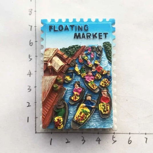 Thailand bangkok fridge magnets Tourism souvenir travel gifts Floating market chiangmai Phuket Magnetic Refrigerator Stickers - Grand Goldman
