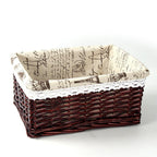 The storage basket willow rattan storage basket kitchen finishing Home Furnishing supplies storage basket wholesale sundry snacks desktop - Grand Goldman
